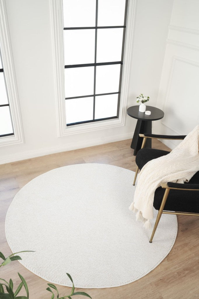 Yumuşak Bukleli Ekru Beyaz Yuvarlak Halı Oturma Odası Salon Mutfak Koridor Balkon Çocuk Odası Halısı