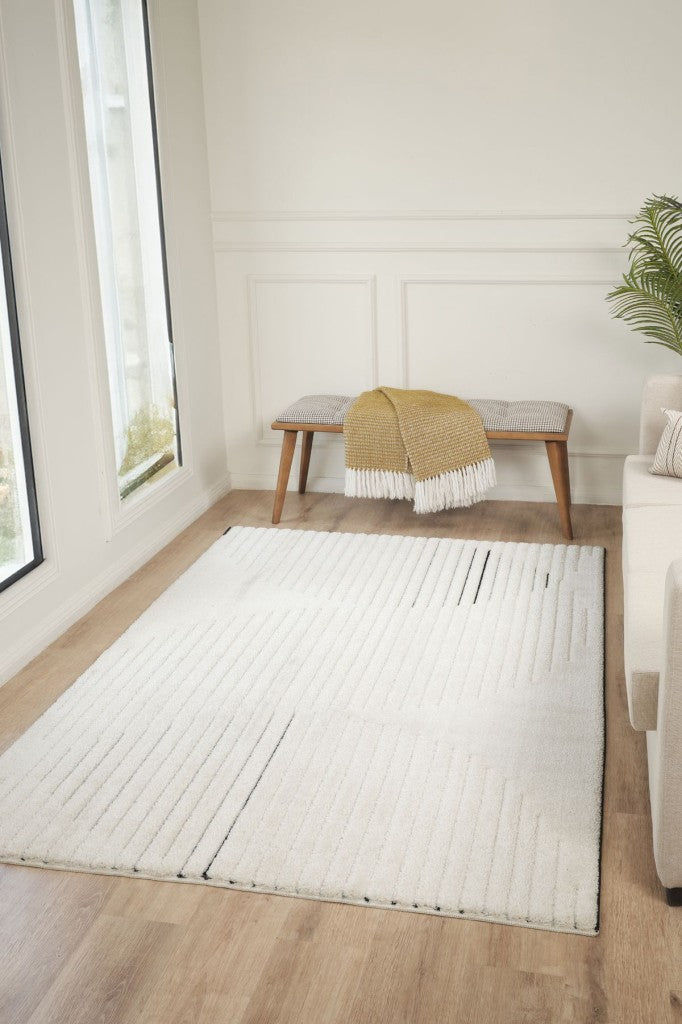 Yumuşak Peluş Post Shaggy Sisal Halı Krem Antrasit Oturma Odası Salon Mutfak Yoluk Halısı