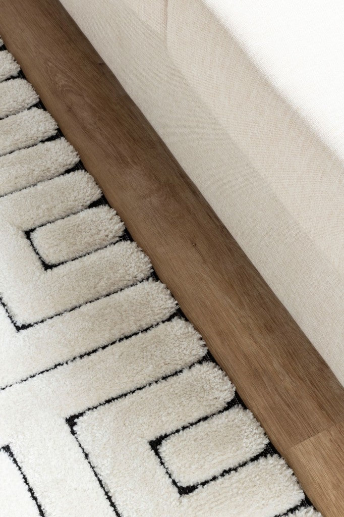 Yumuşak Peluş Post Shaggy Sisal Halı Krem Antrasit Oturma Odası Salon Mutfak Yoluk Halısı