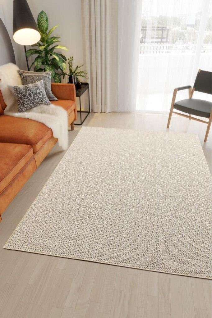 Hasır Bej Kilim Jüt Dokuma Ince Halı Sisal Salon Mutfak Oturma Odası Çocuk Odası Dış Mekan Halısı