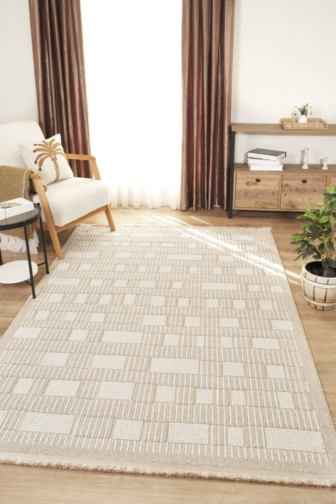 Krem Bej Yumuşak Bukleli Dokuma Halı Bukle Kilim Salon Mutfak Koridor Yolluk Oturma Odası Halısı