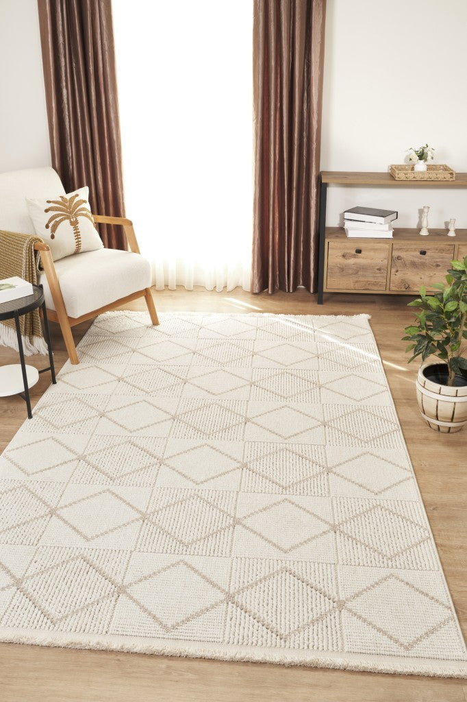 Krem Bej Yumuşak Bukleli Dokuma Halı Bukle Kilim Salon Mutfak Koridor Yolluk Oturma Odası Halısı