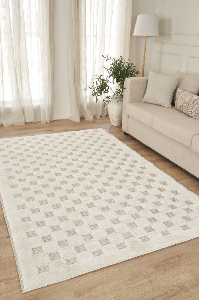 Sisal Yumuşak Peluş Post Shaggy Halı Krem Bej Oturma Odası Salon Mutfak Yoluk Halısı