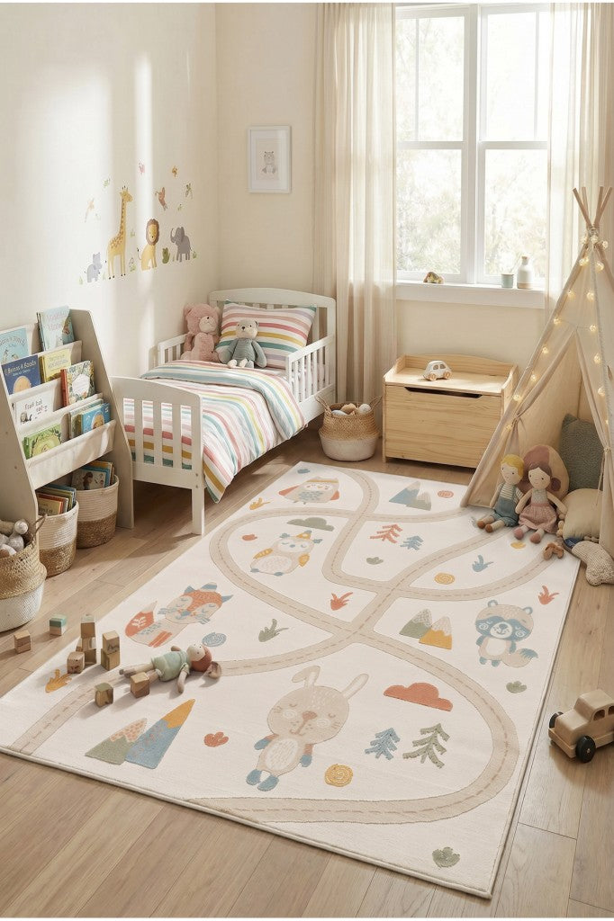 Vista Çocuk halısı Genç Odası Yumuşak Dokulu Kız Erkek Bebek Odası Çocuk Oyun Halısı Matı Halı Kilim