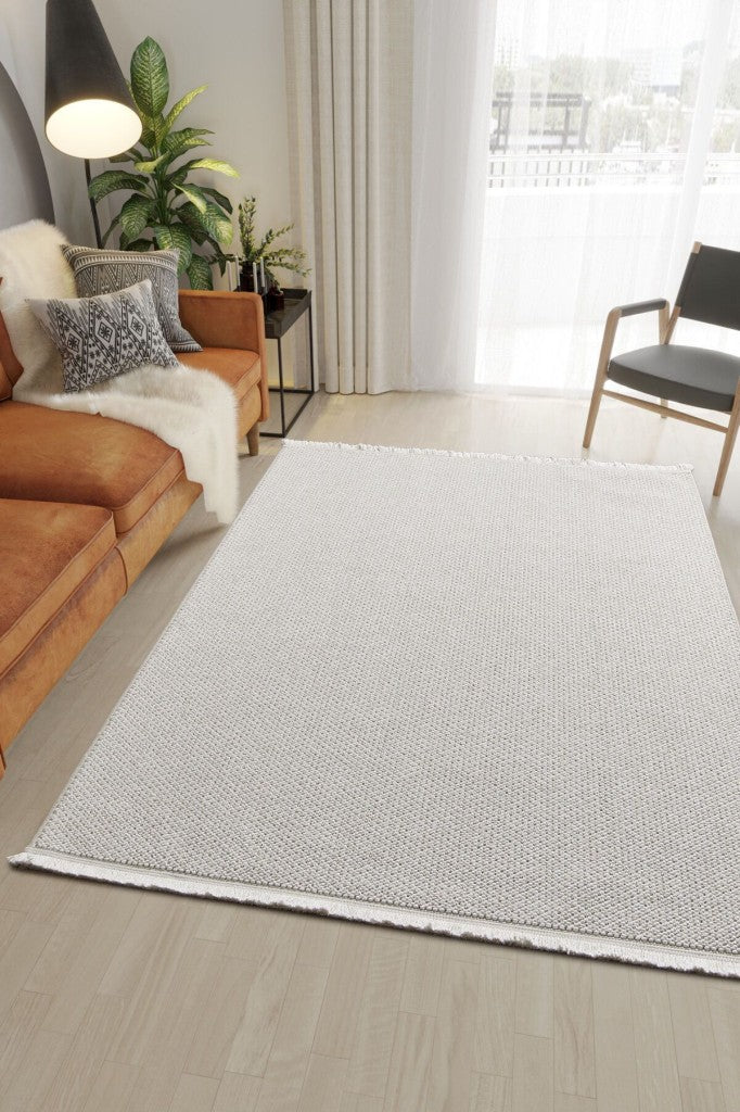 Yumuşak Bukleli Krem Bej Oeko-tex Sertifikalı Oturma Odası Salon Mutfak Balkon Çocuk Halısı K142a