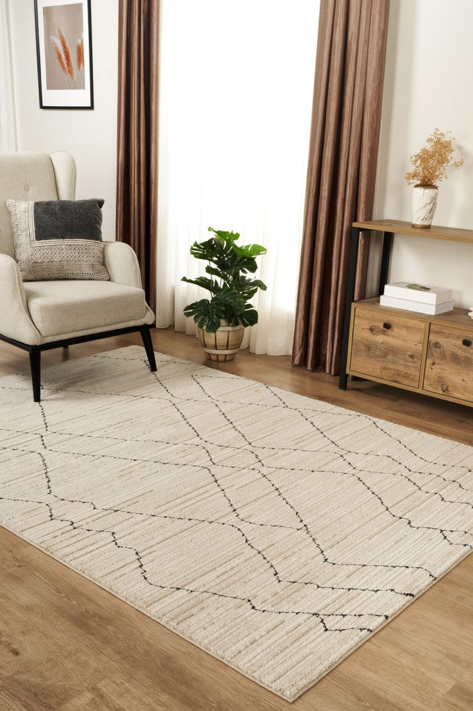 Yumuşak Modern Krem Bej Antrasit Halı Salon Mutfak Antre Yolluk Oturma Odası Çocuk Odası Halısı