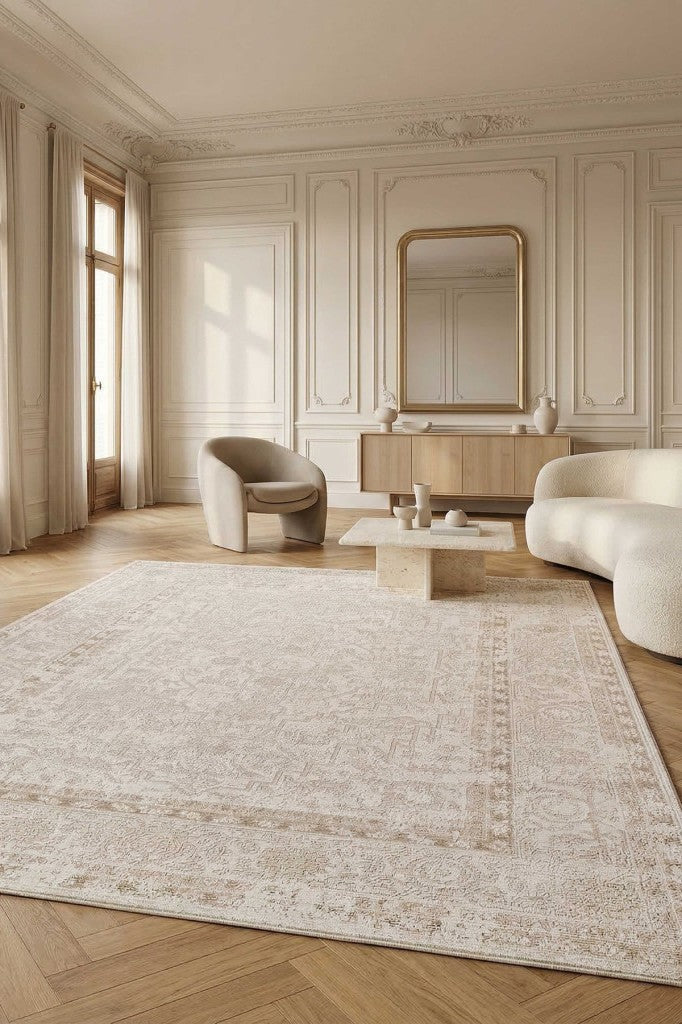Yumuşak Modern Krem Bej Halı Salon Mutfak Antre Yolluk Oturma Odası Çocuk Odası Halısı F933F