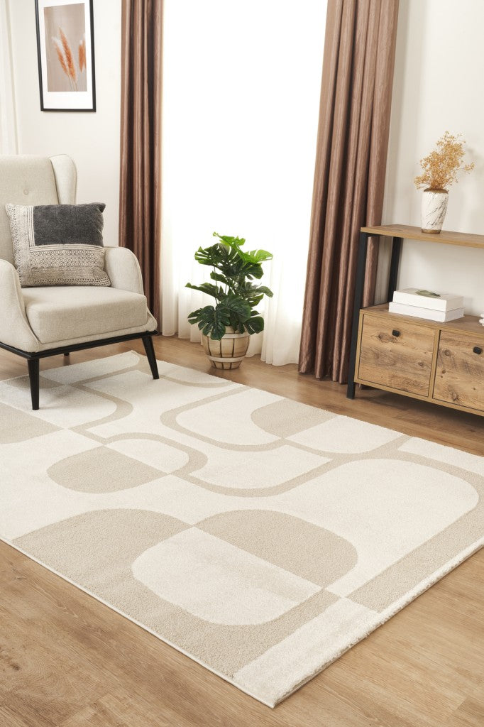 Yumuşak Modern Krem Bej Halı Salon Mutfak Antre Yolluk Oturma Odası Çocuk Odası Halısı L328A