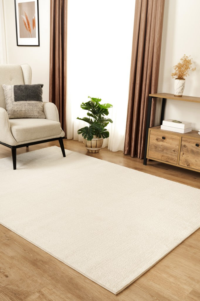 Yumuşak Modern Krem Halı Salon Mutfak Antre Yolluk Oturma Odası Çocuk Odası Halısı H877A