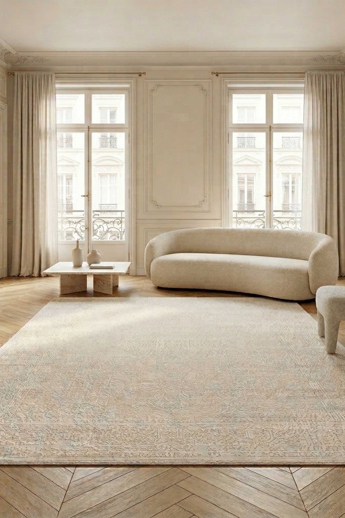 Yumuşak Modern Krem Halı Salon Mutfak Antre Yolluk Oturma Odası Çocuk Odası Halısı J458B