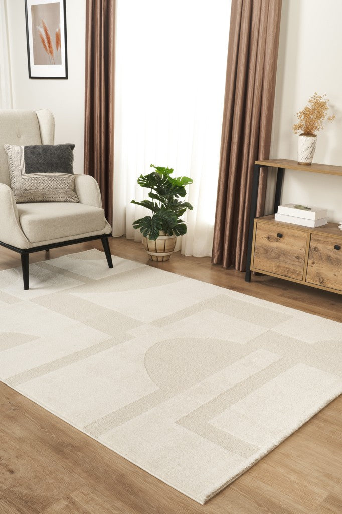 Yumuşak Modern Krem Halı Salon Mutfak Antre Yolluk Oturma Odası Çocuk Odası Halısı L329