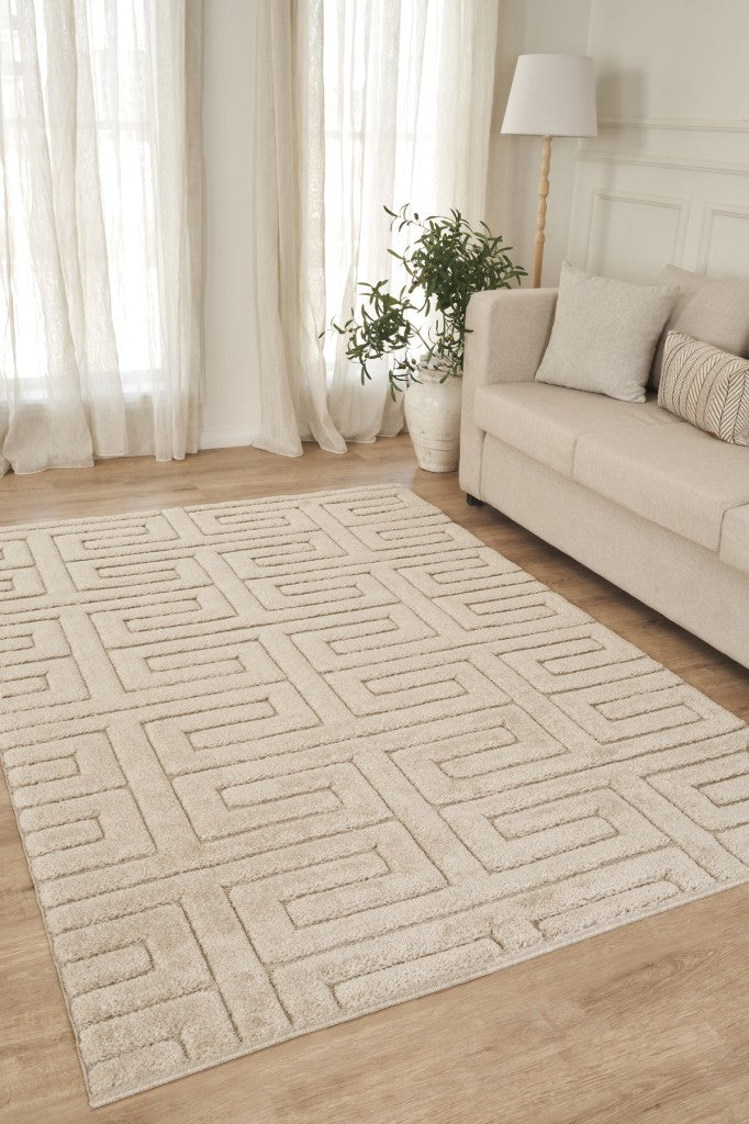 Yumuşak Peluş Post Shaggy Sisal Halı Krem Antrasit Oturma Odası Salon Mutfak Yoluk Halısı