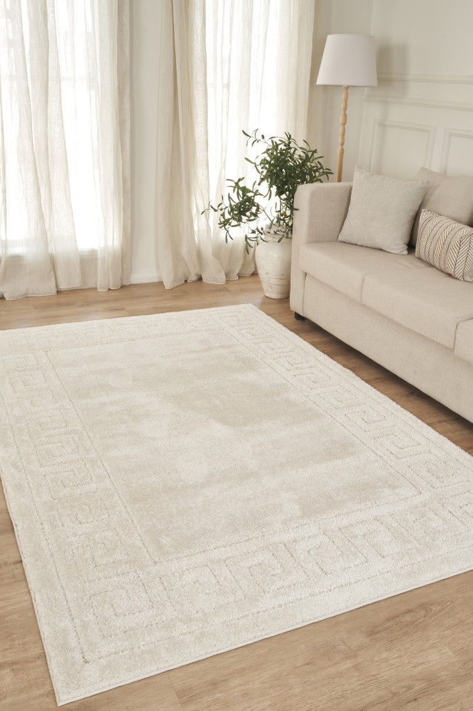 Yumuşak Peluş Post Shaggy Sisal Halısı Krem Antrasit Oturma Odası Salon Mutfak Yoluk Halı Kilim