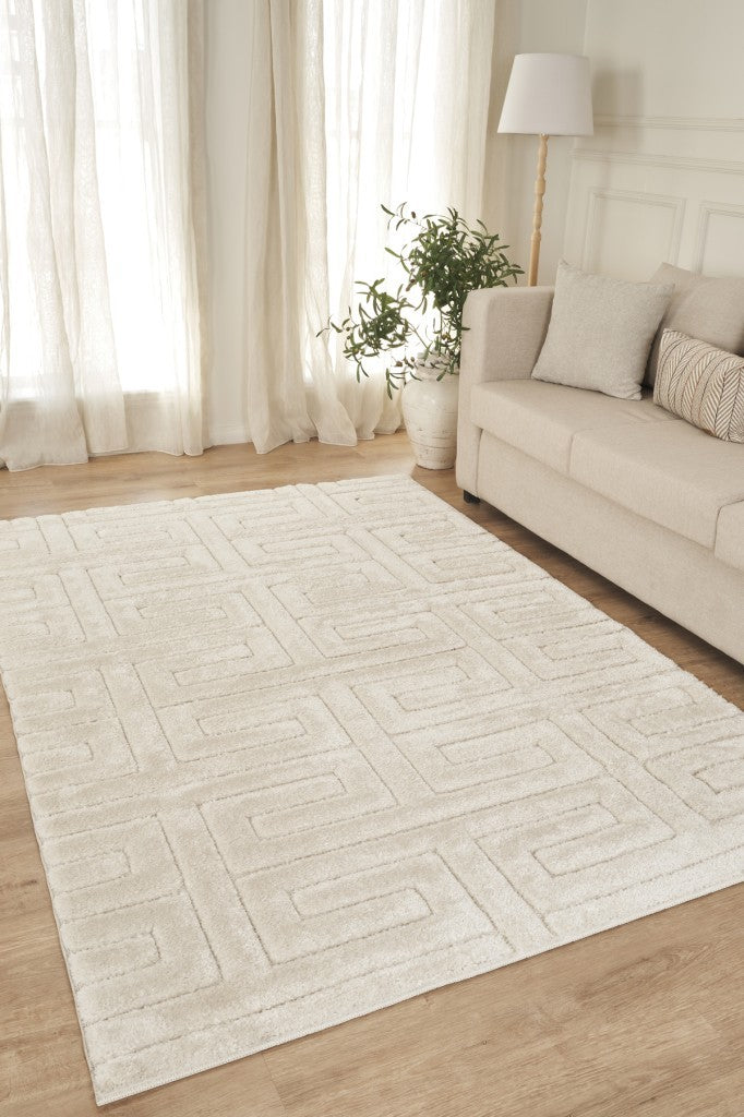 Yumuşak Peluş Post Shaggy Sisal Halısı Krem Antrasit Oturma Odası Salon Mutfak Yoluk Halı Kilim